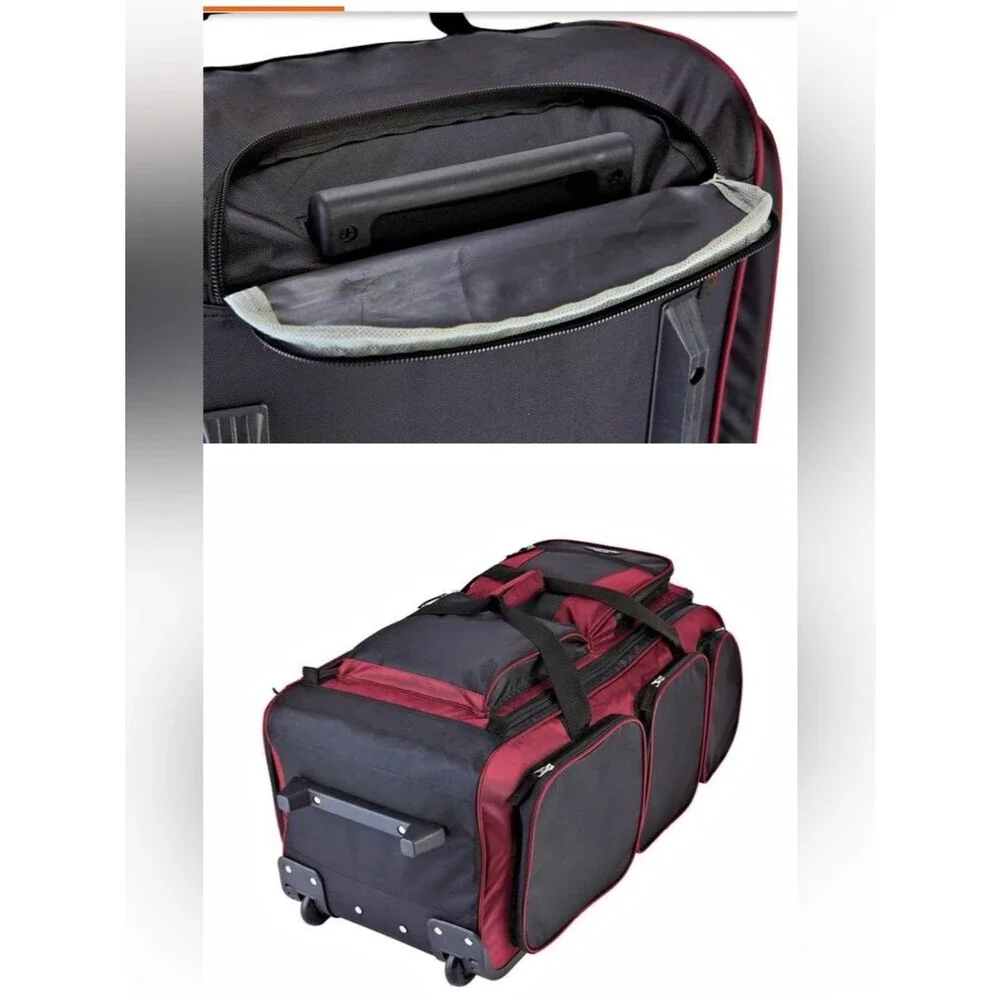 Travelers Club 30 in. Multi-Pocket Upright Rolling Duffel Bag luggage Handle
